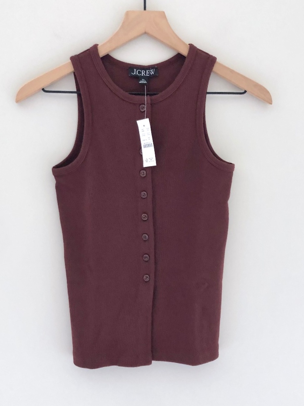 NWT J.Crew Perfect Rib Button-up Shell Top